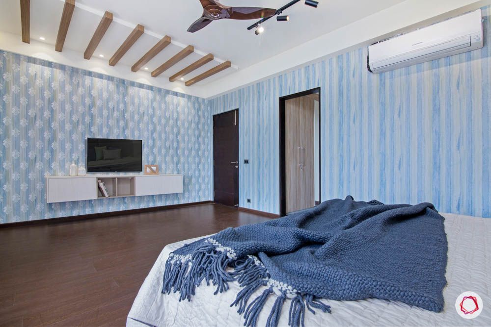 jaypee greens noida-wooden flooring designs-blue wallpaper designs