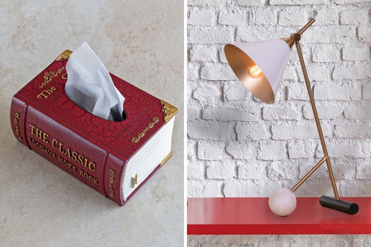 raksha bandhan-white teak-tissue holder-table lamp