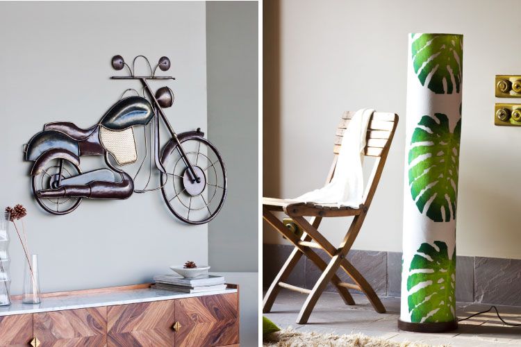 raksha bandhan-orangetree-bike wall decor-printed floor lamp