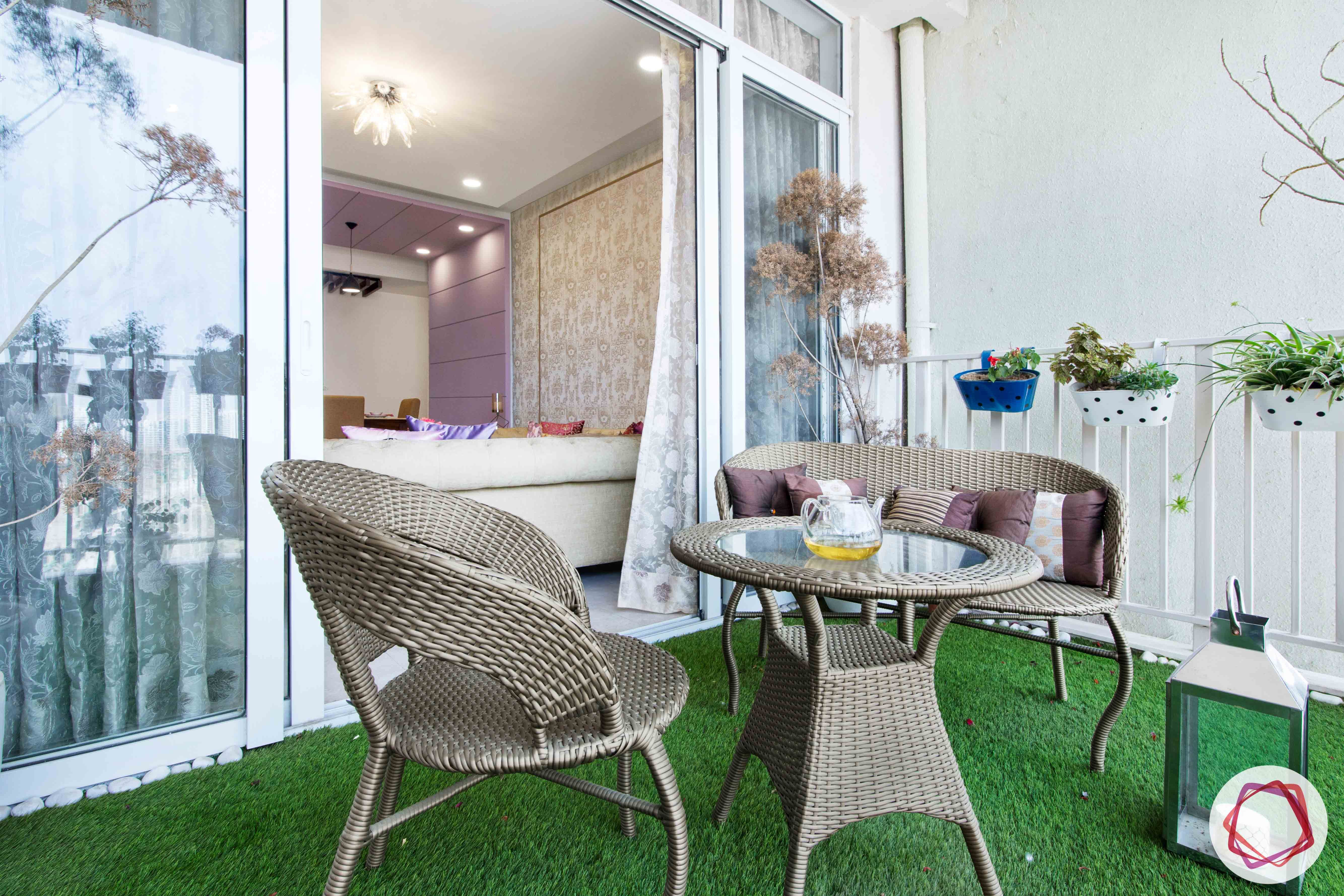 ireo victory valley-balcony seating-cane furniture-artificial turf