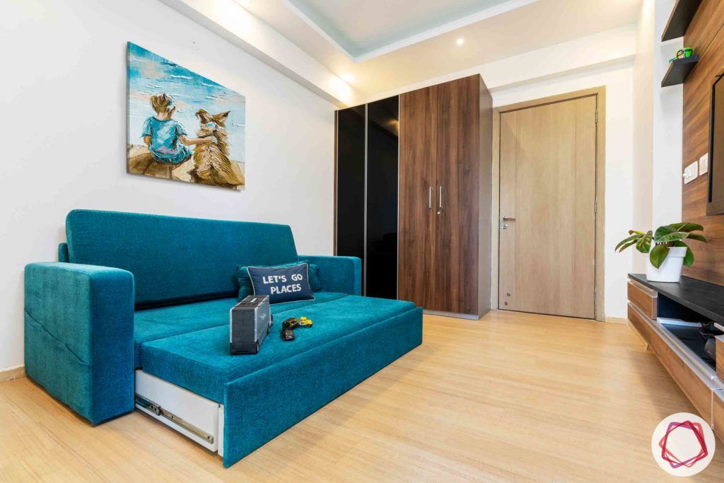 dlf new town heights-blue sofa cum bed designs-wooden flooring designs