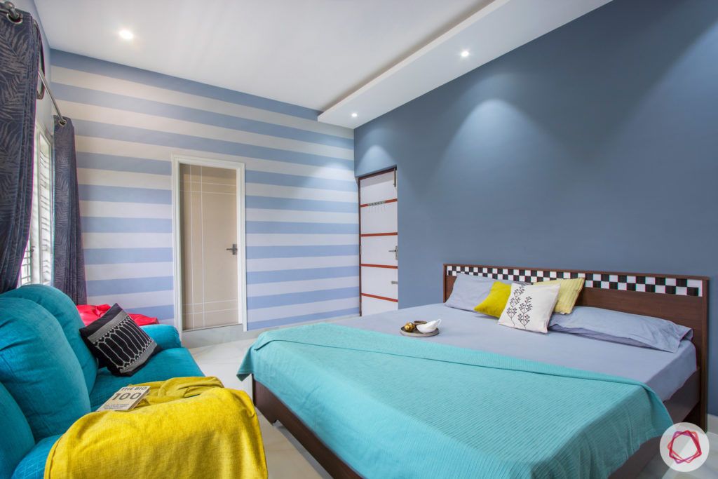 duplex house design-blue wall ideas-blue accent wall designs