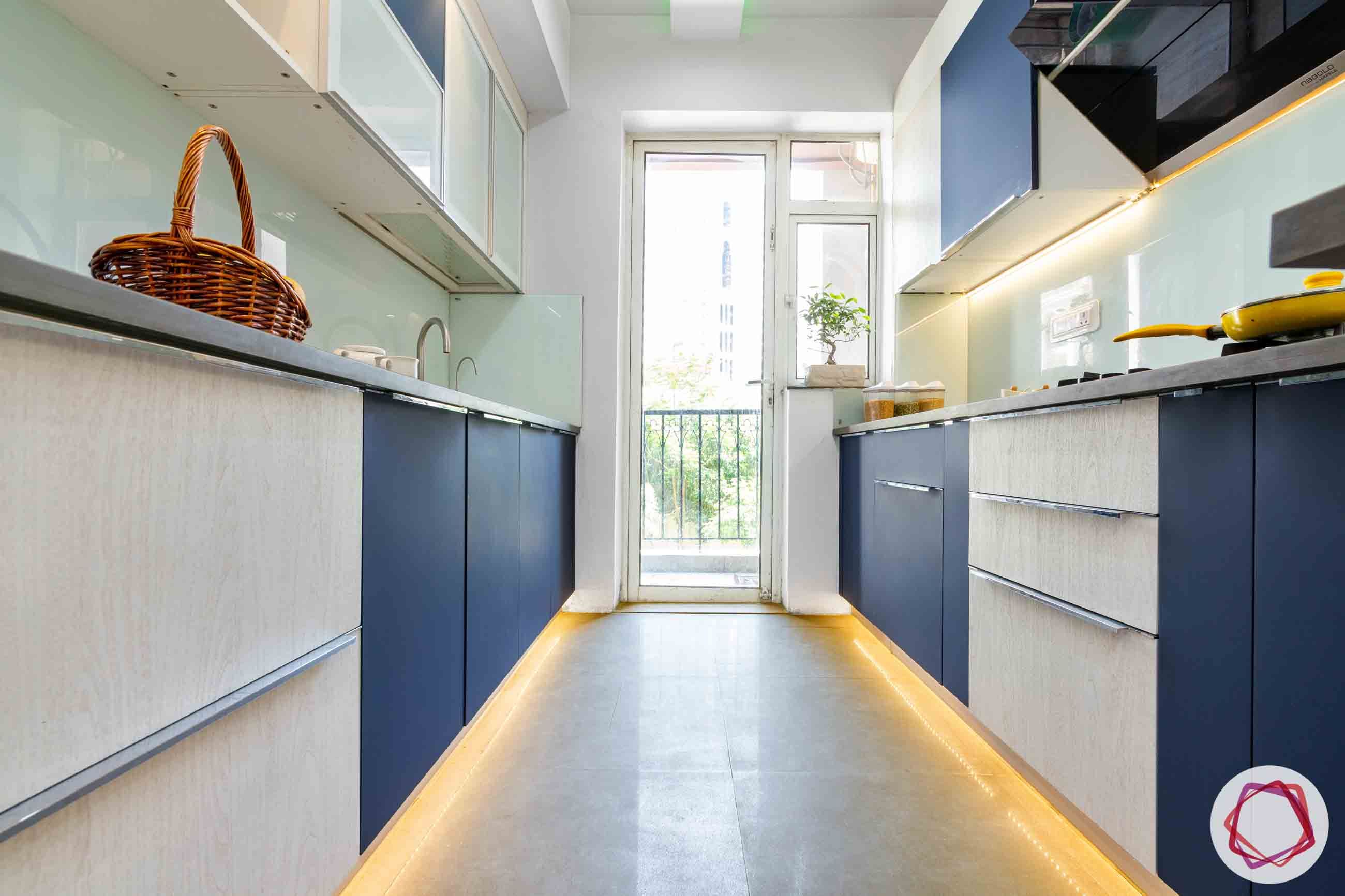 blue kitchen designs-profile lighting for kitchen cabinets