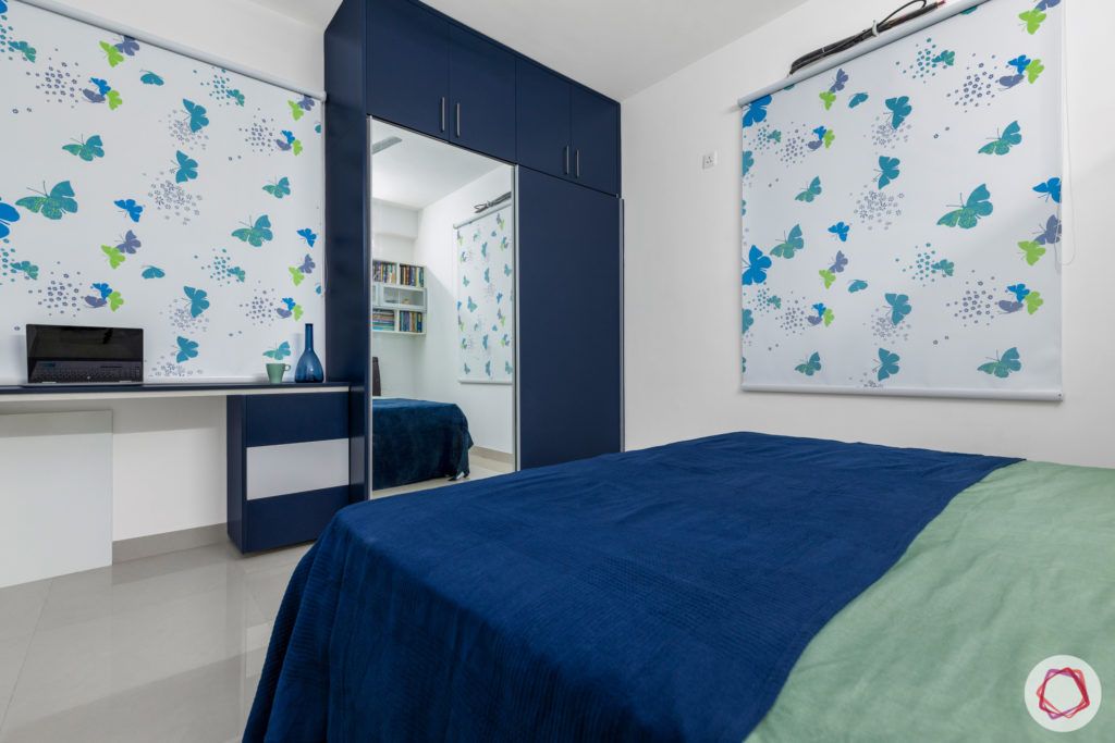 bedroom-wardrobe-matte-mirror-table-study-blinds-blue