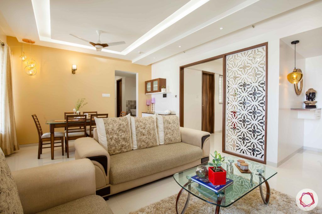 jali design-divider-white jali-living room