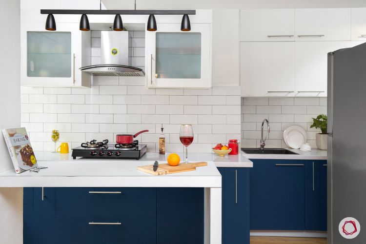 brick wall texture-white kitchen backsplash