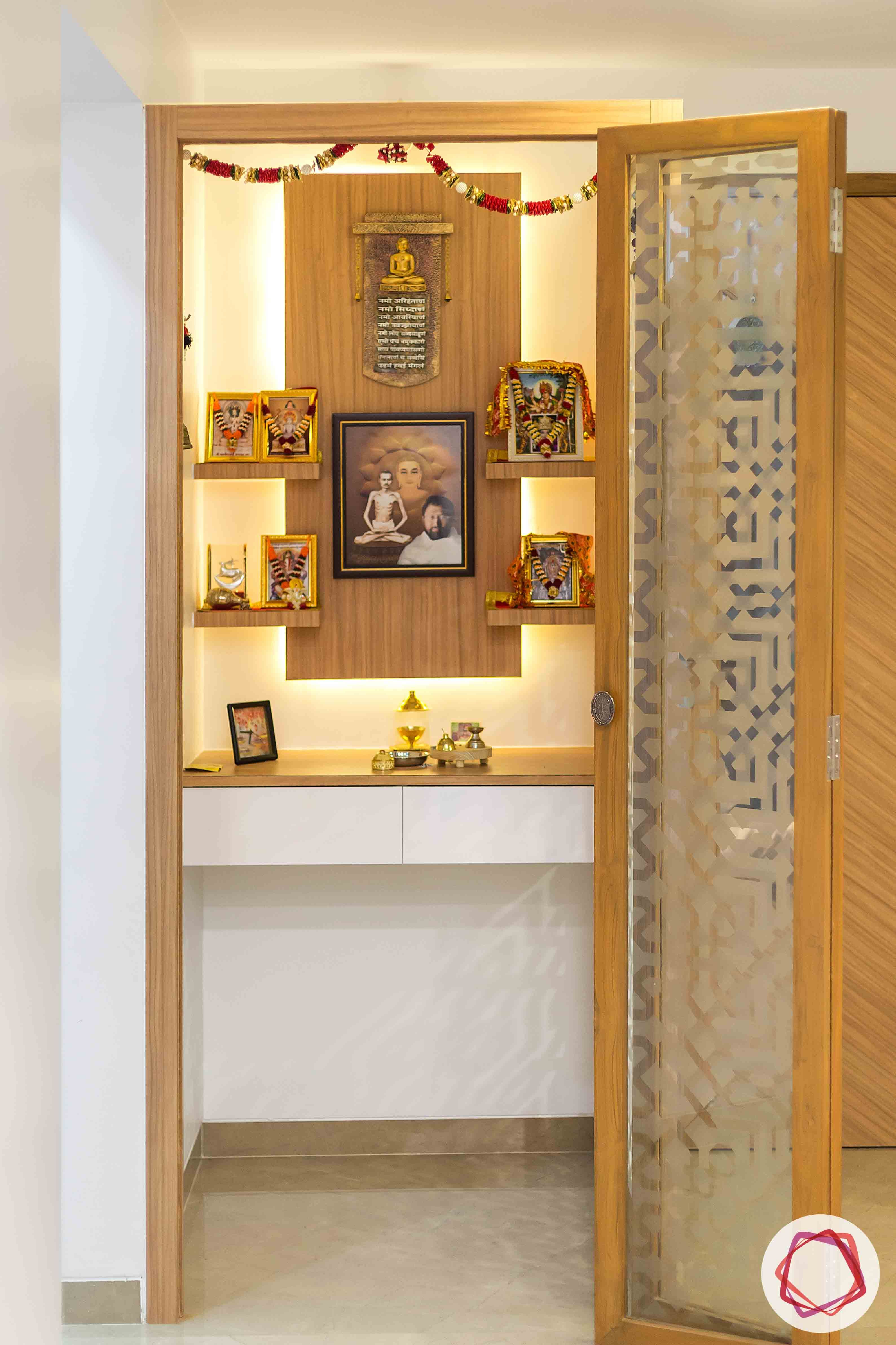 shelves-small-pooja-room-glass-door