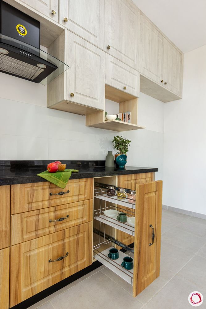 modular kitchen interior designers in bangalore-tandem drawers-wooden cabinet