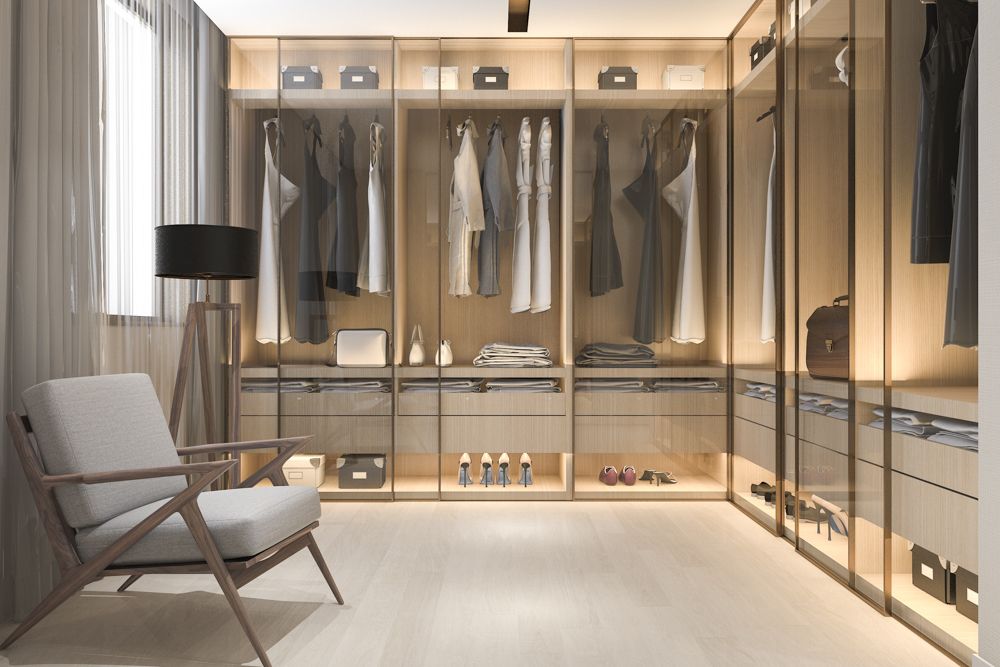 men’s closet design-lighting for wardrobes