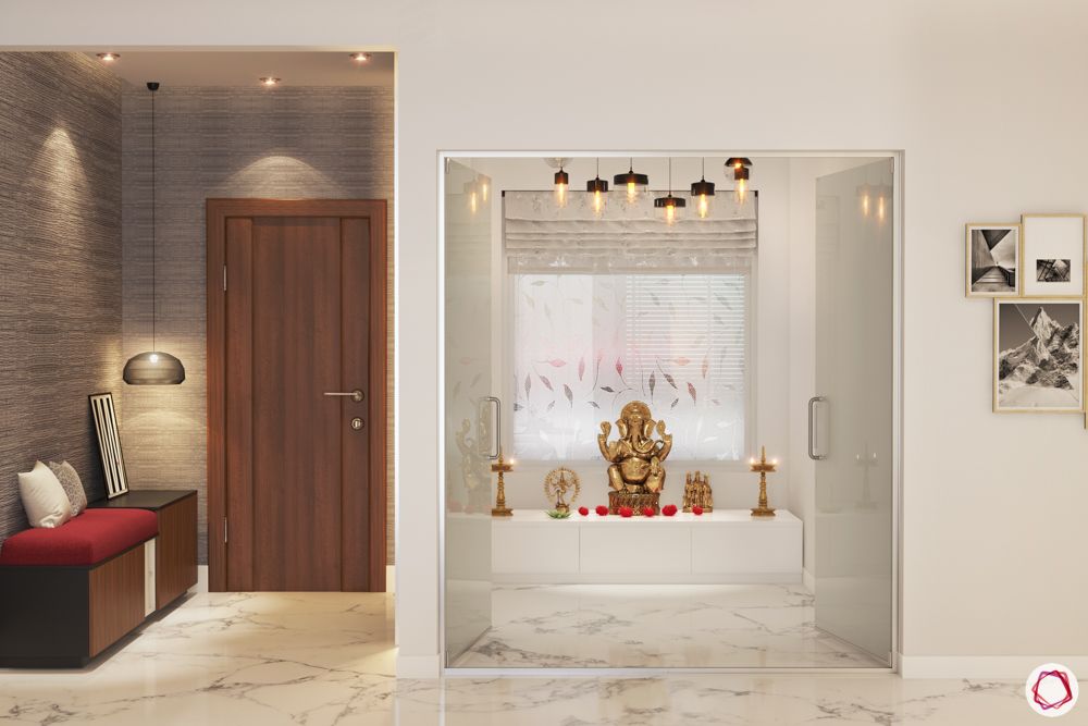 pooja-room-door-designs-with-glass-white-pooja-room-glass-doors-marble floor