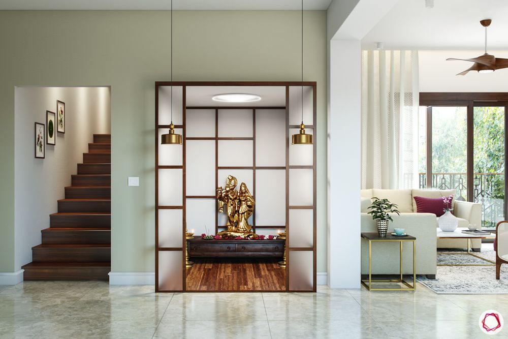 pooja-room-door-glass-frosted glass-frosted panels