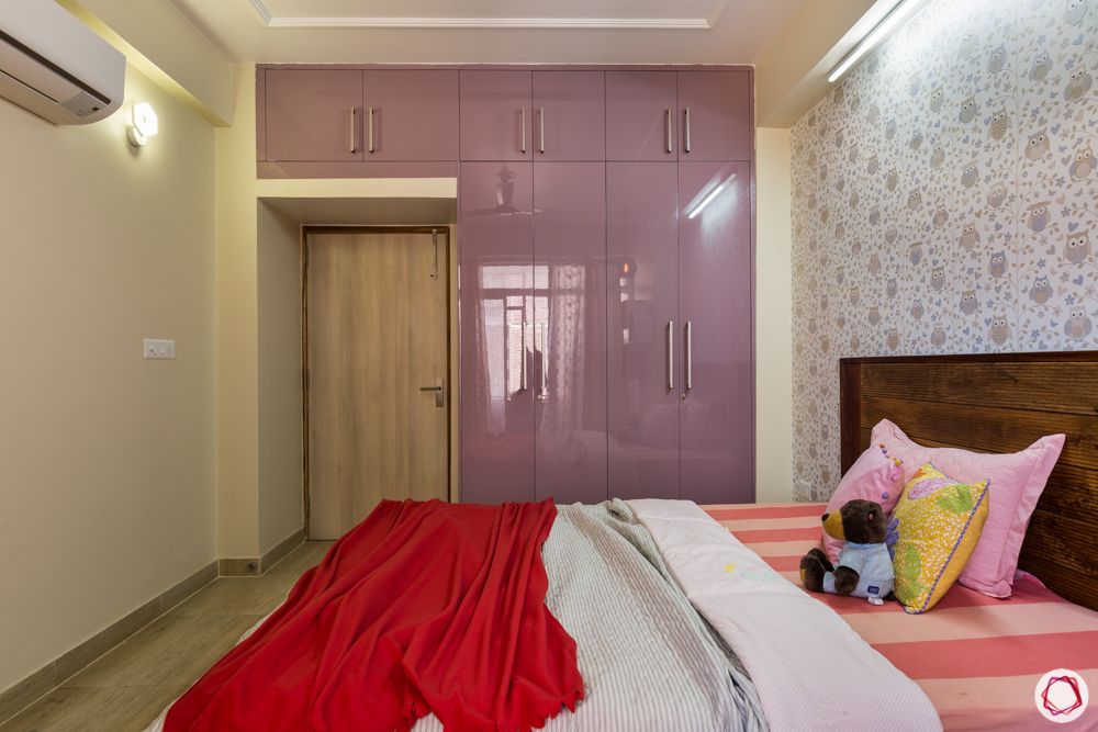 best interior designer in noida-kids room-lilac wardrobe