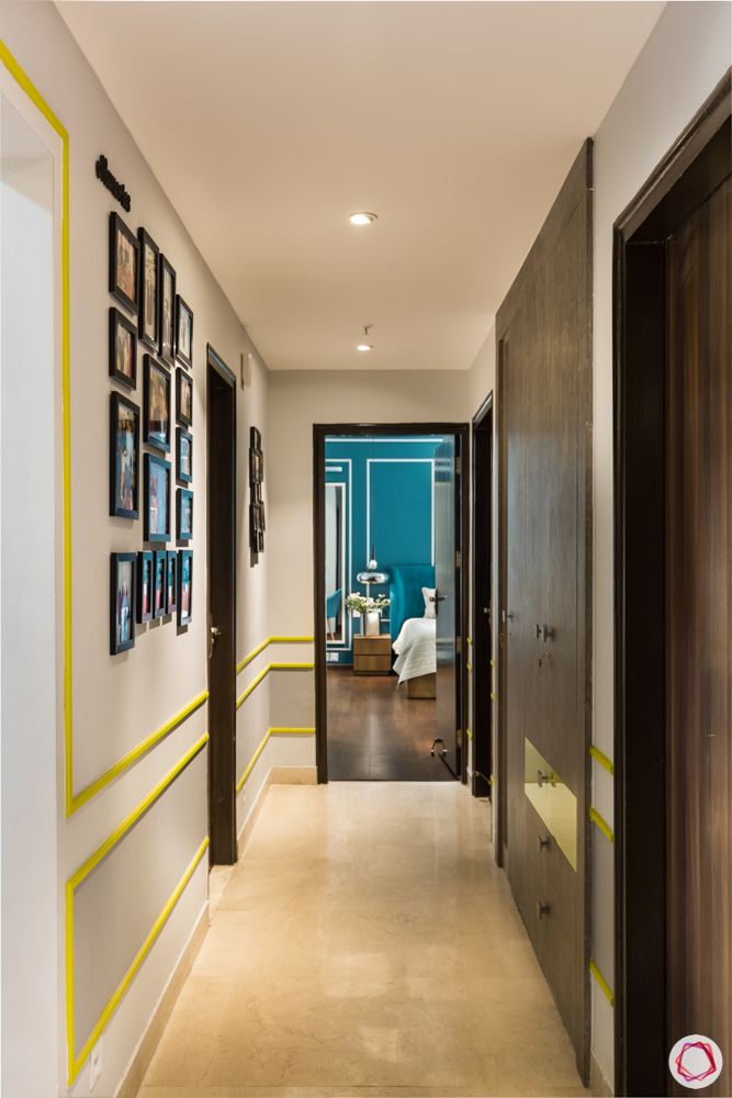 paras irene-yellow trims-picture frames-hallway