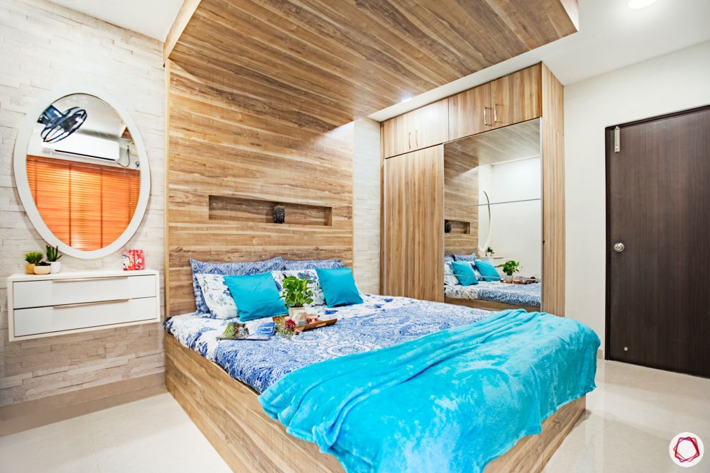 asta avm-bedroom-oval mirror-wooden wardrobe