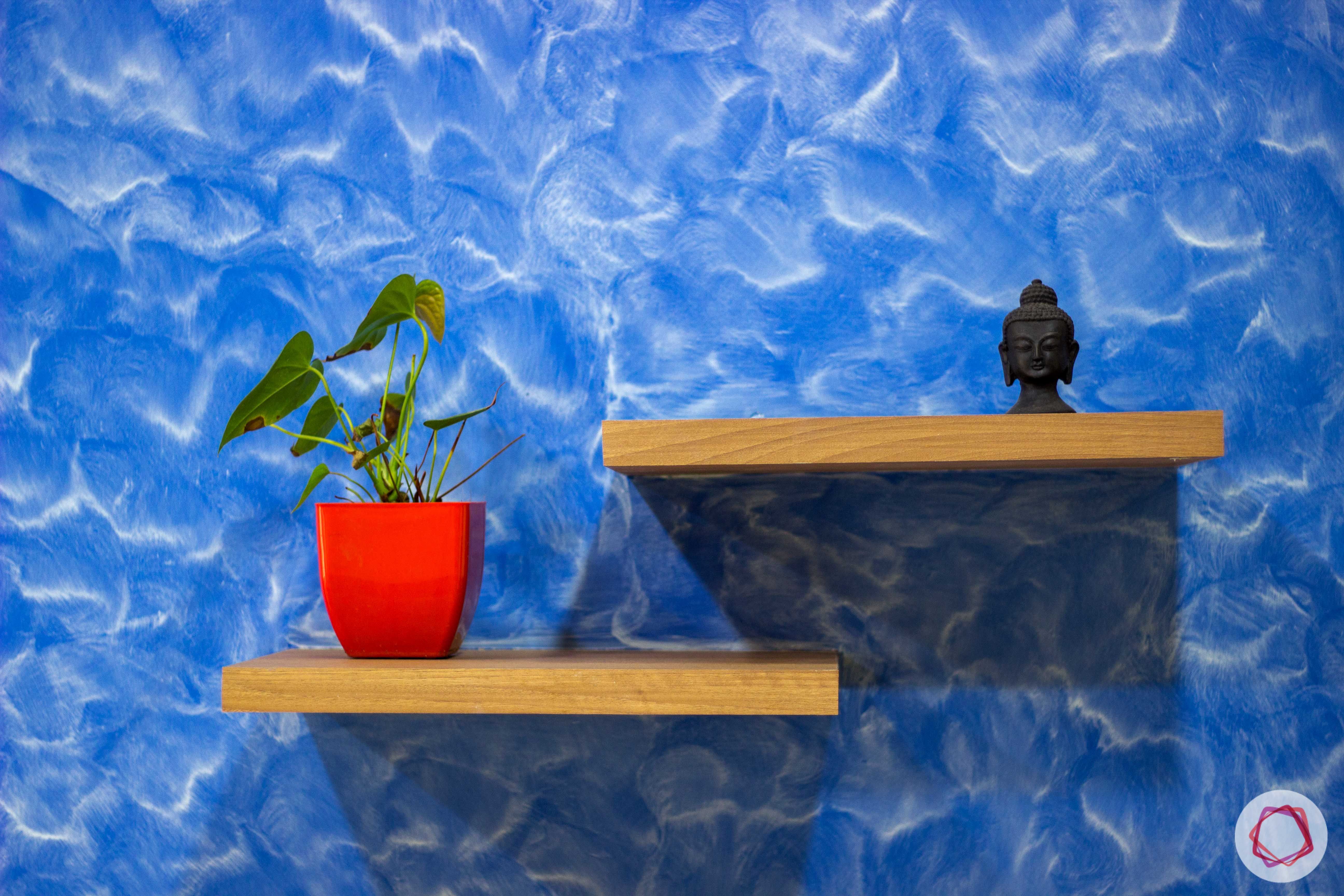livspace-bangalore-blue-wall-potted-plant