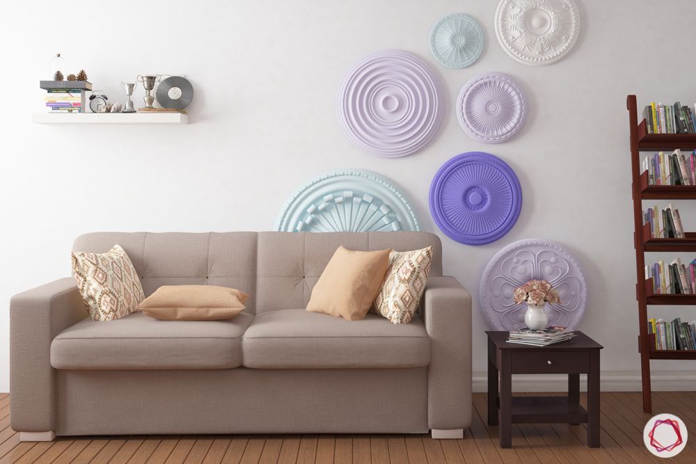 pastel colors-living room-couch-wall accessories