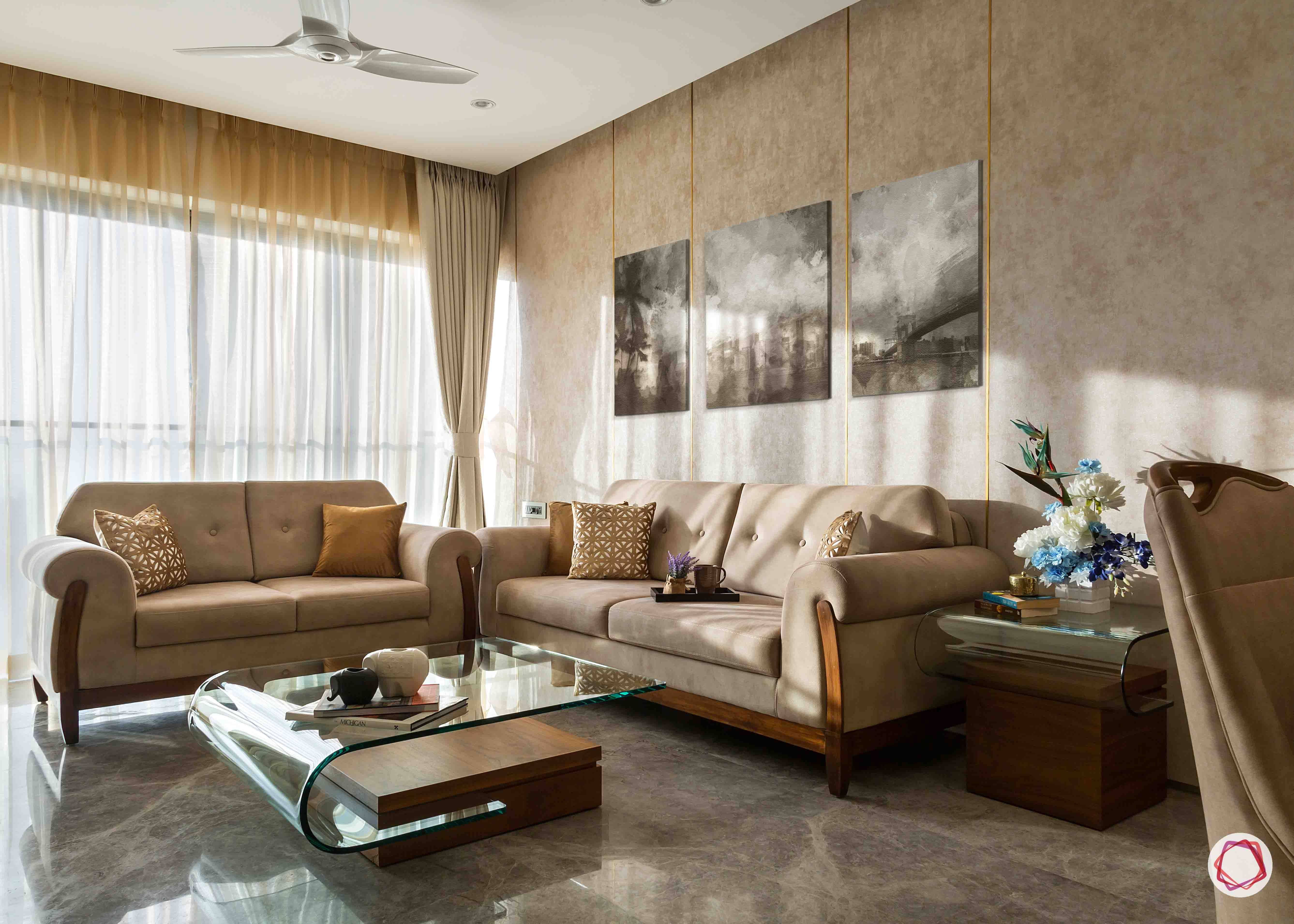 vastu colors for living room-neutral sofa designs-windows