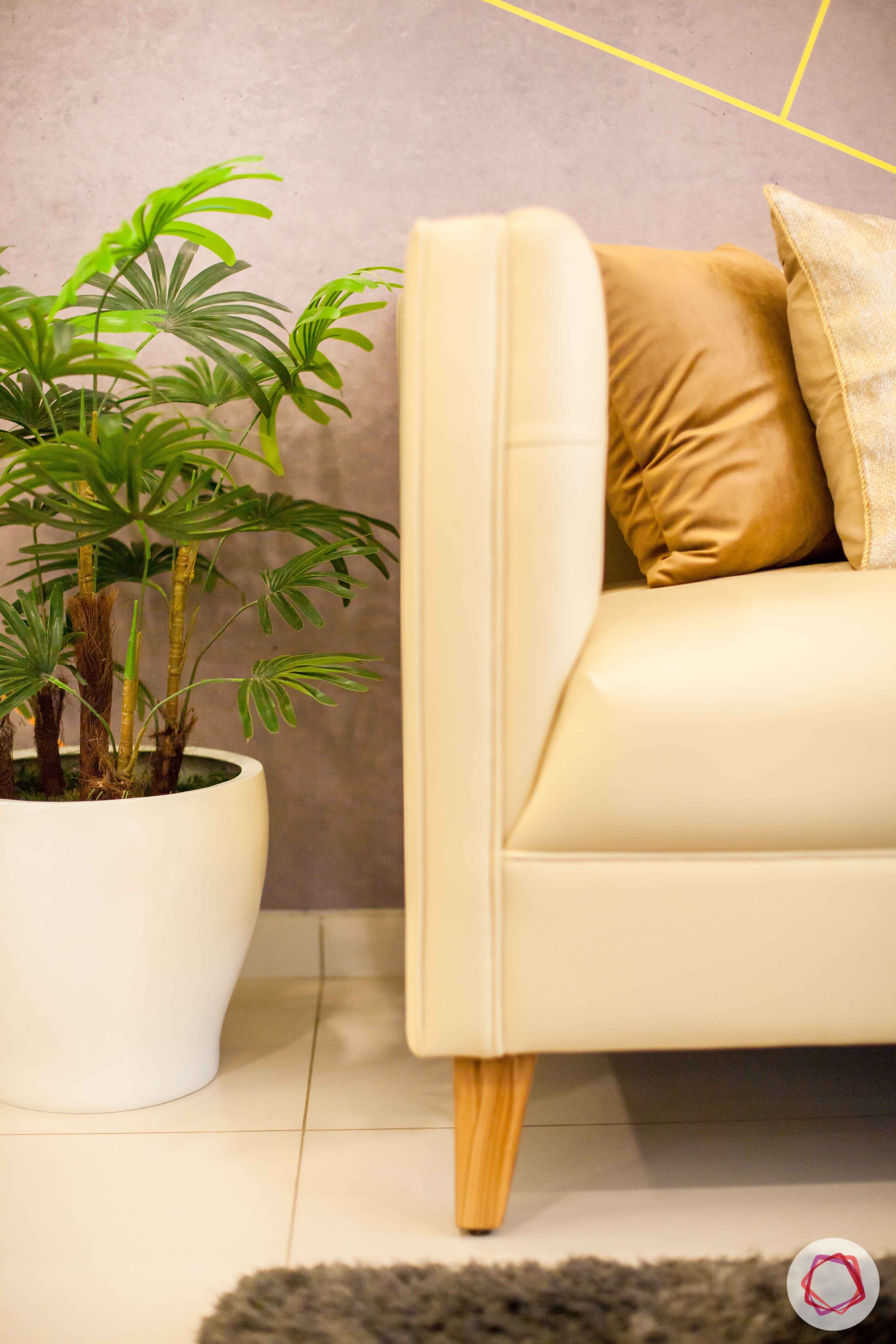 2bhk pune-grey wallpaper-potted plant