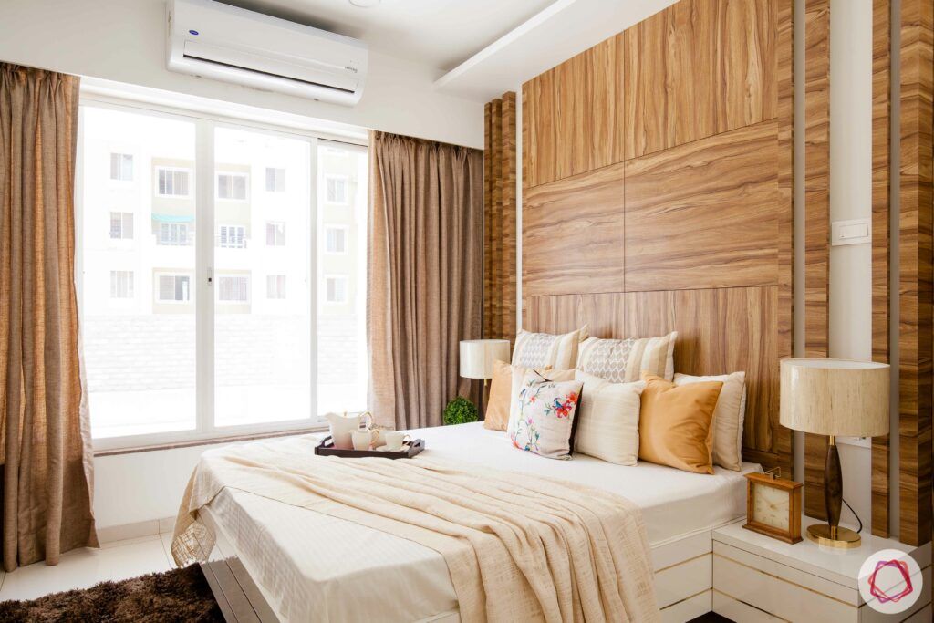 2bhk pune-bedside lamp-white bed