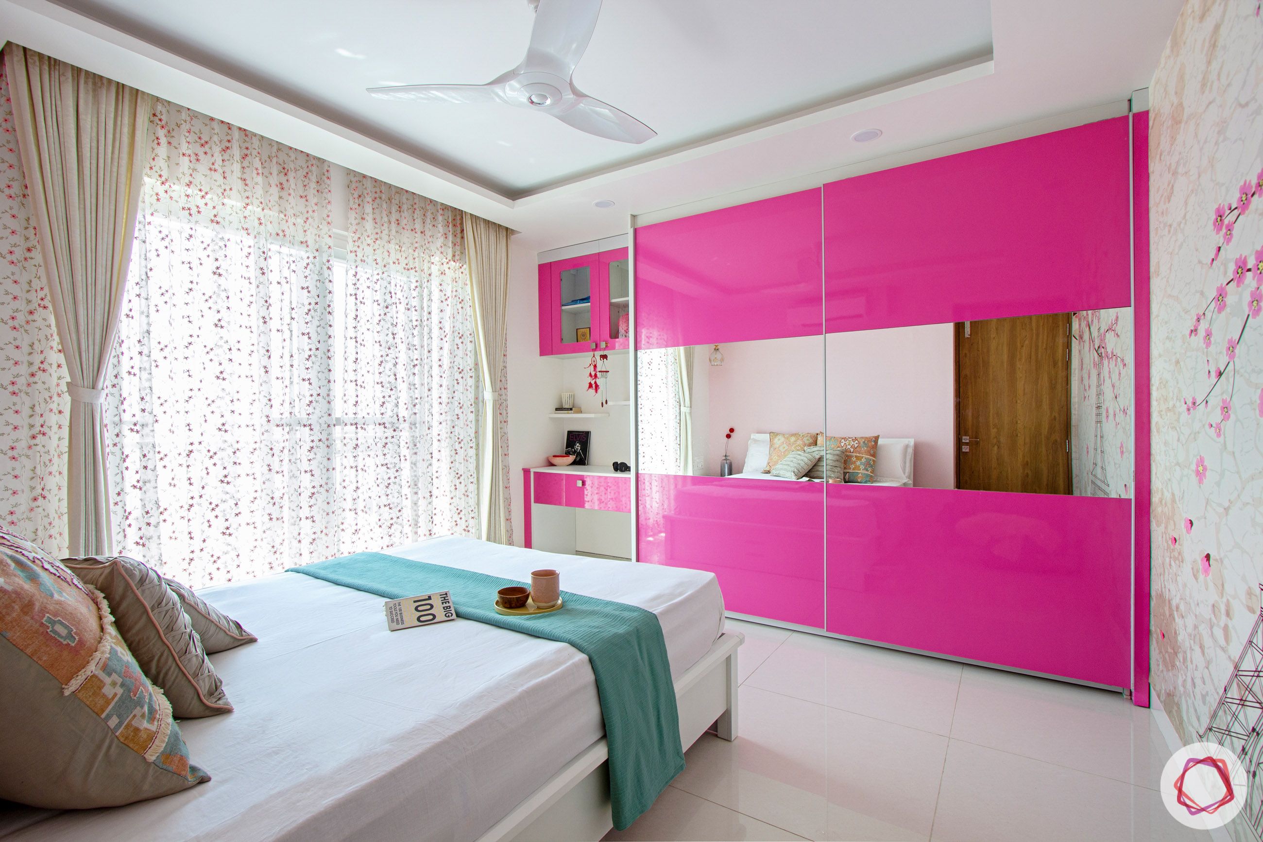 snn-raj-grandeur-girls bedroom-pink wardrobe
