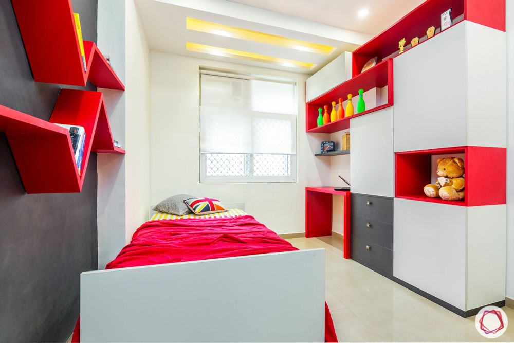 mahagun mywoods-livspace noida-kids bedroom-storage unit