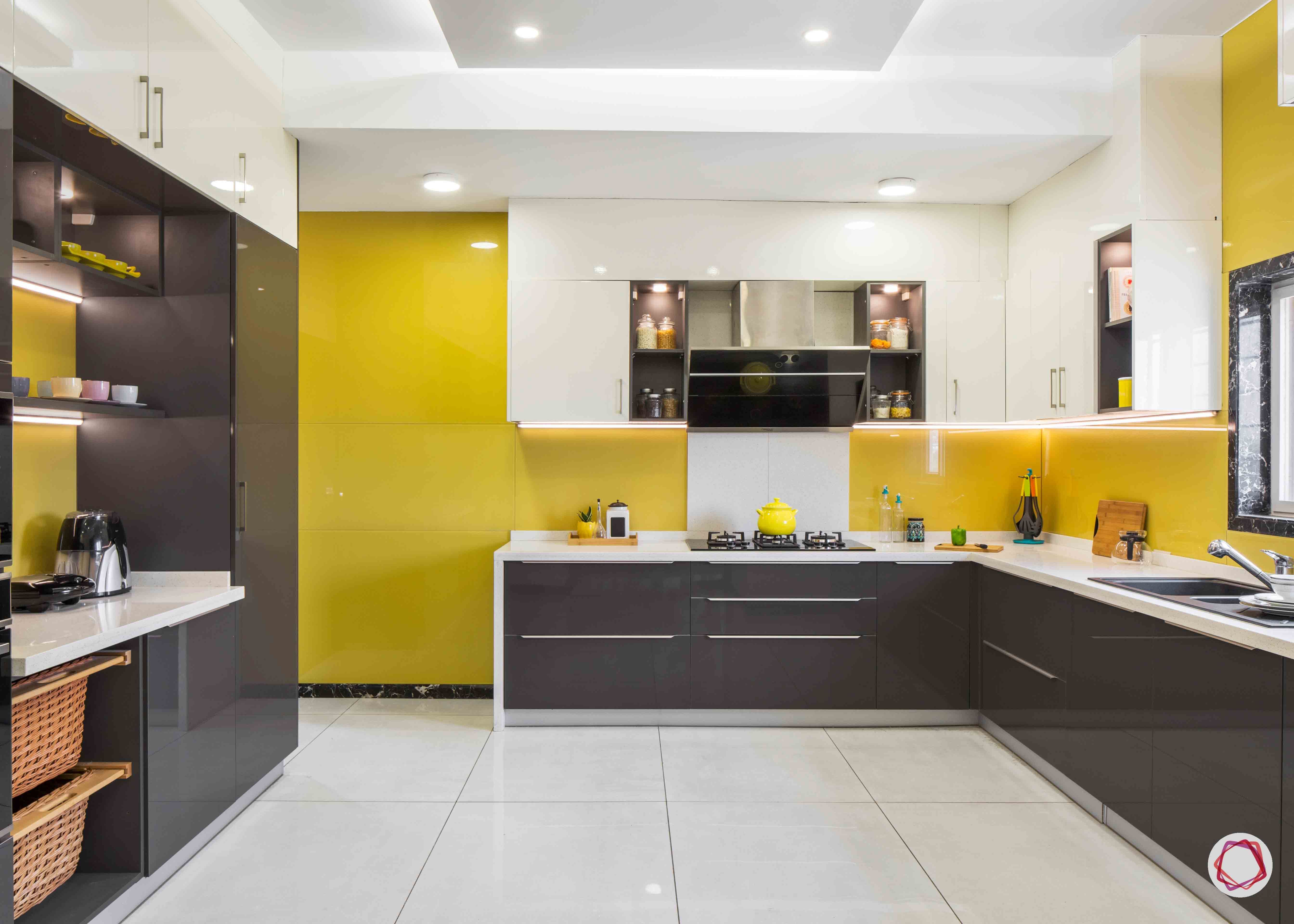 modular-kitchen-design-images-yellow-lacquered-glass-wicker-basket-drawer-handles