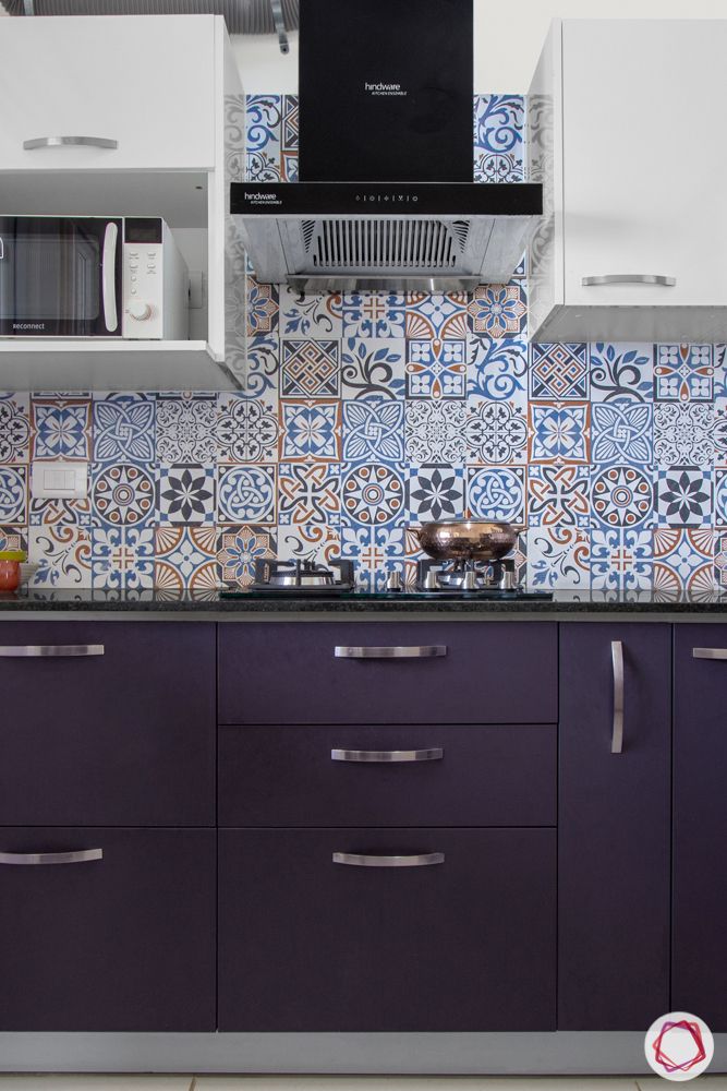 interior design bangalore-3-bhk-in-bangalore-hob unit-blue base cabinet-white wall cabinets