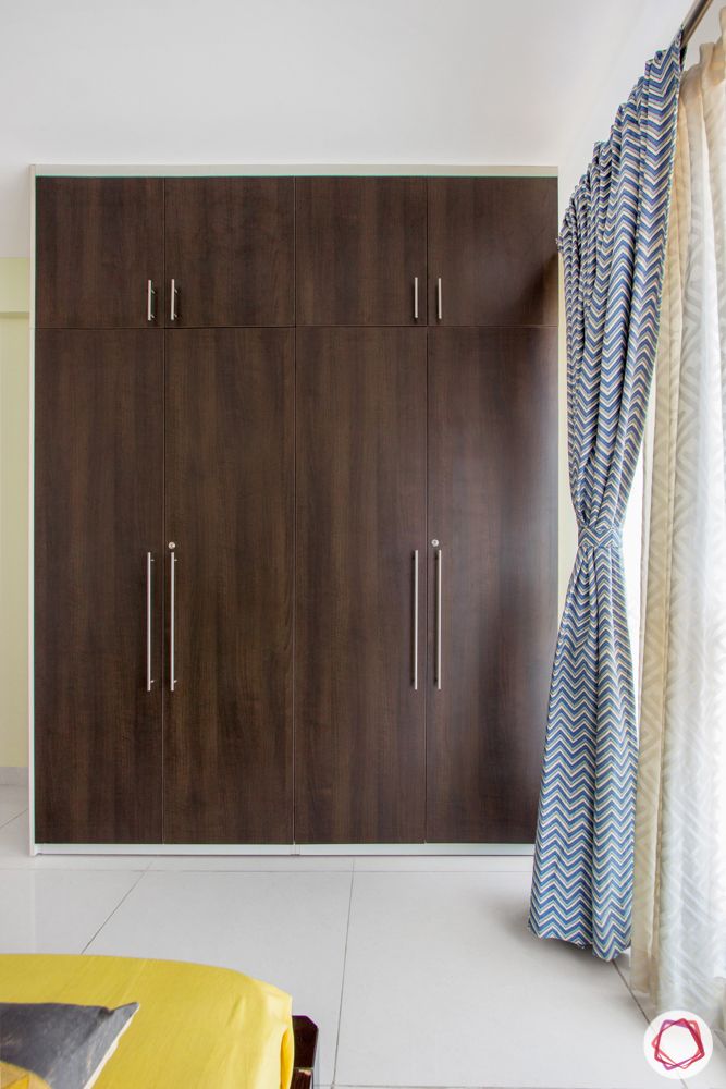 interior design bangalore-3-bhk-in-bangalore-guest bedroom-laminate wardrobe