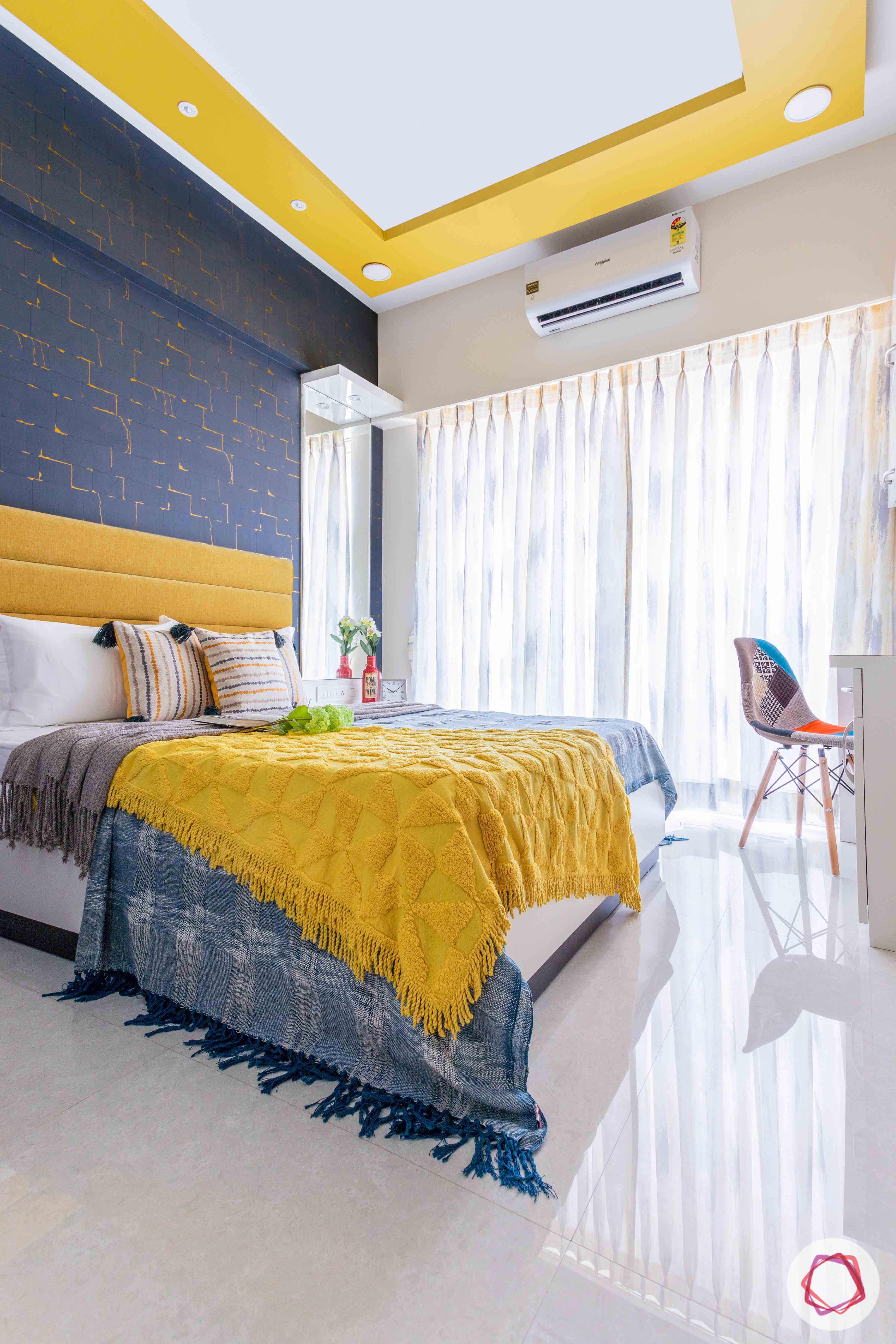 livspace mumbai-3-bhk-in-mumbai-kids bedroom-yellow false ceiling
