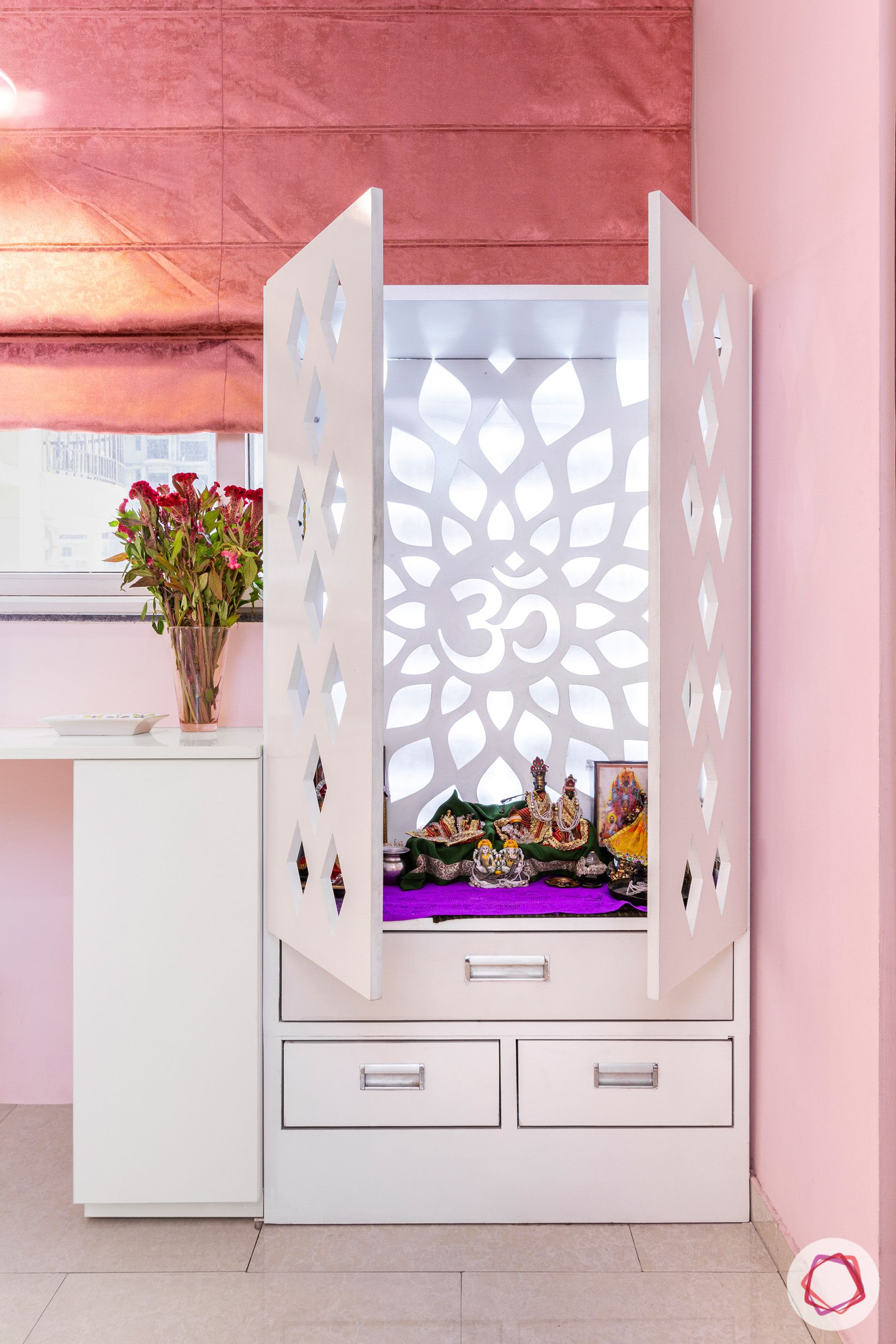 dasnac-pink bedroom-pooja-unit