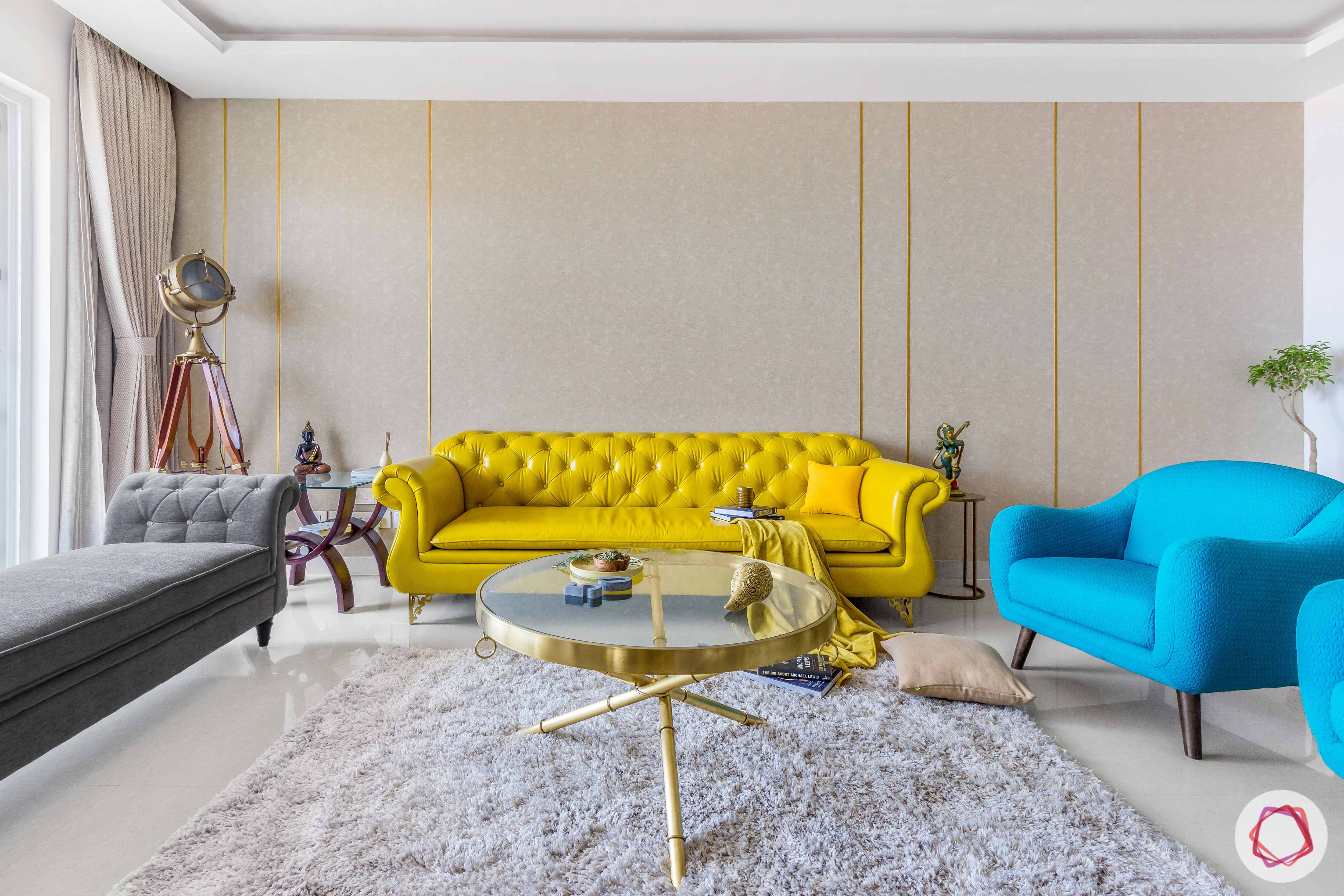 yellow sofa-popular sofa colors-leatherette sofa-button tufted sofa