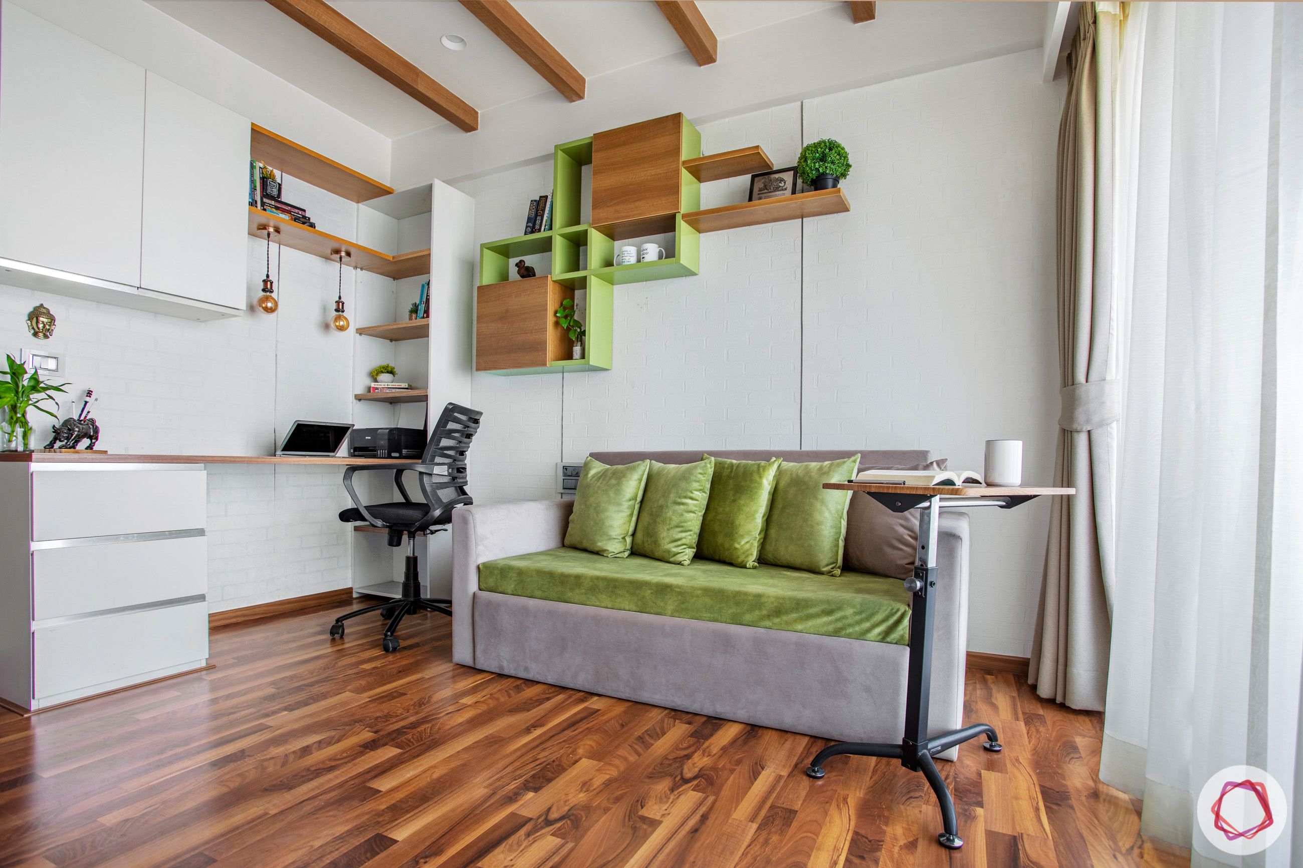 study-sofa-cum-bed-rafters-wooden-floor