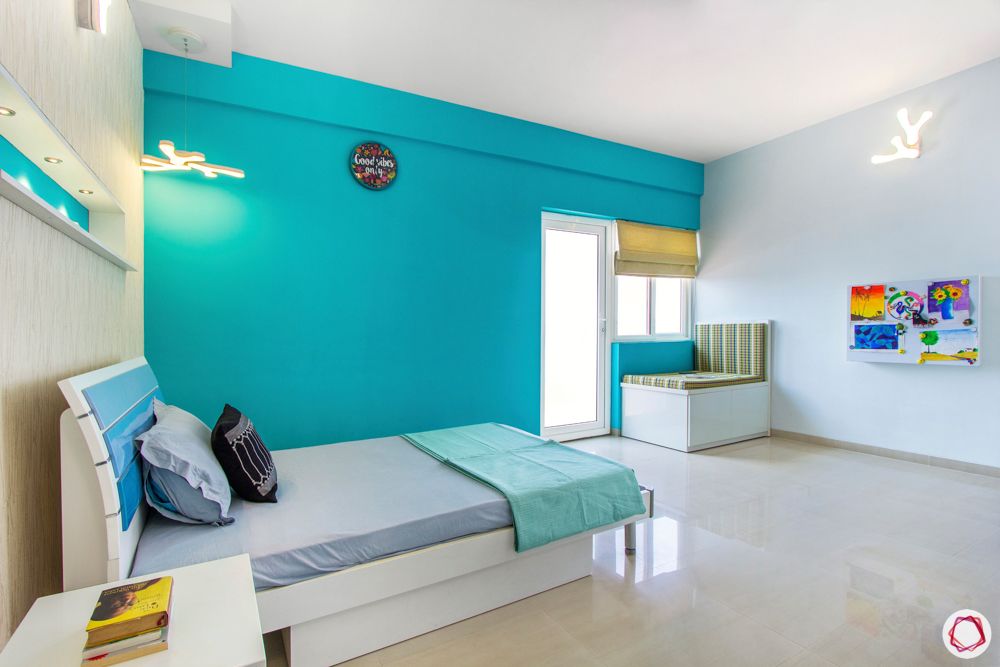 blue bedroom designs-bay seating ideas