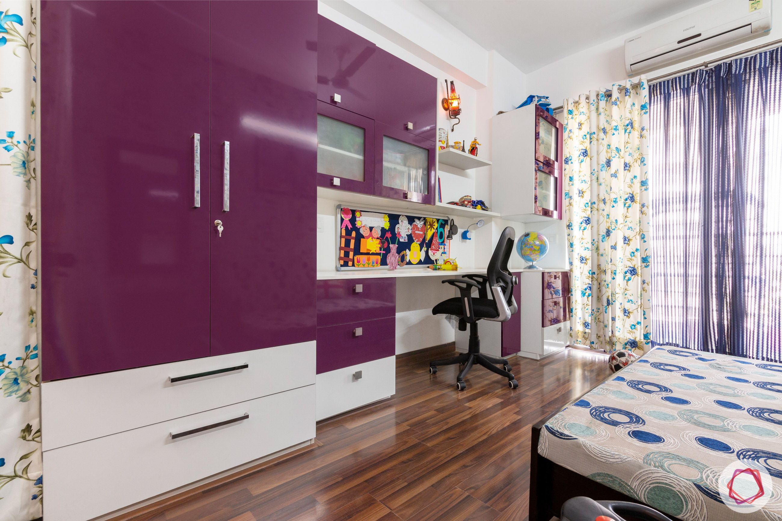 mapsko royale ville-study unit designs-blackcurrant cabinets-purple and white cabinet designs