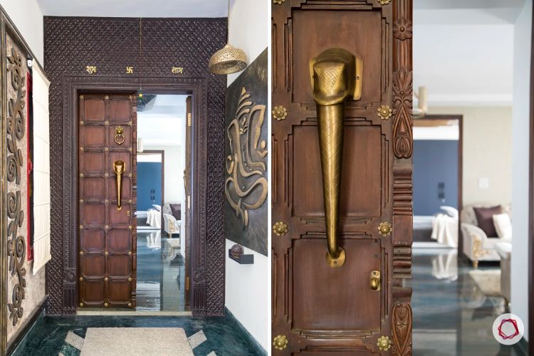 door-colours-brown-traditional-brass-knobs-box-panels-white-flooring