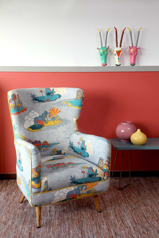freedom tree design-upholstered chair-cow heads