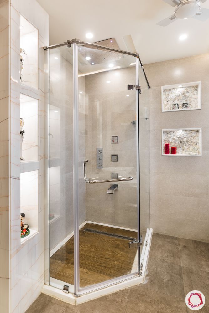 bathroom designs for small spaces-shower cubicle-glass cubicle