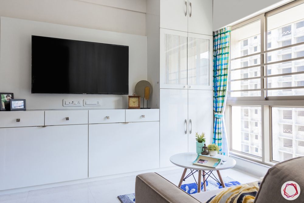 1-bhk-interior-design-living room-tv unit-laminate tv unit