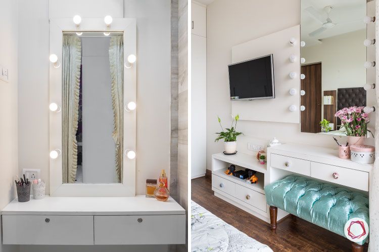 decorative wall mirrors-hollywood mirror-vanity unit