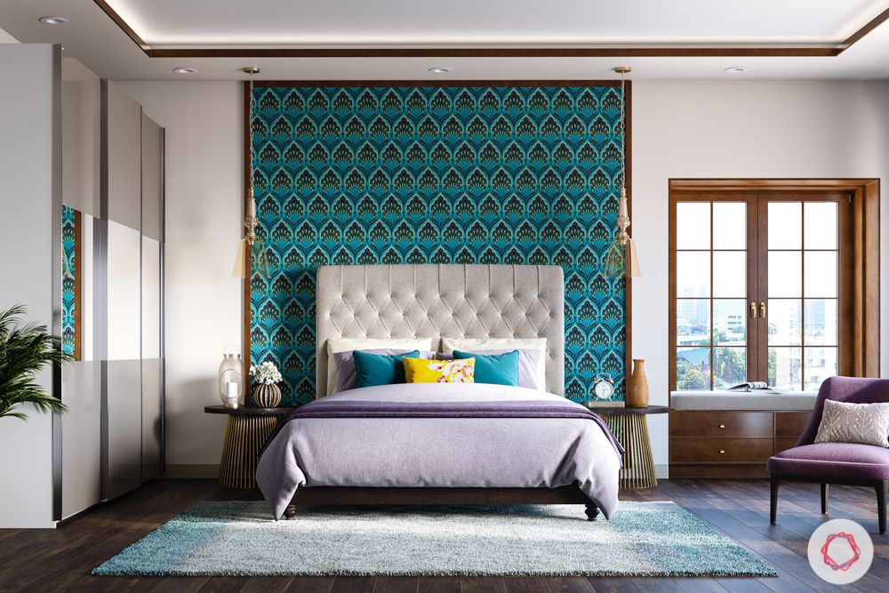 huma qureshi-indian wallpaper designs-blue wallpaper designs