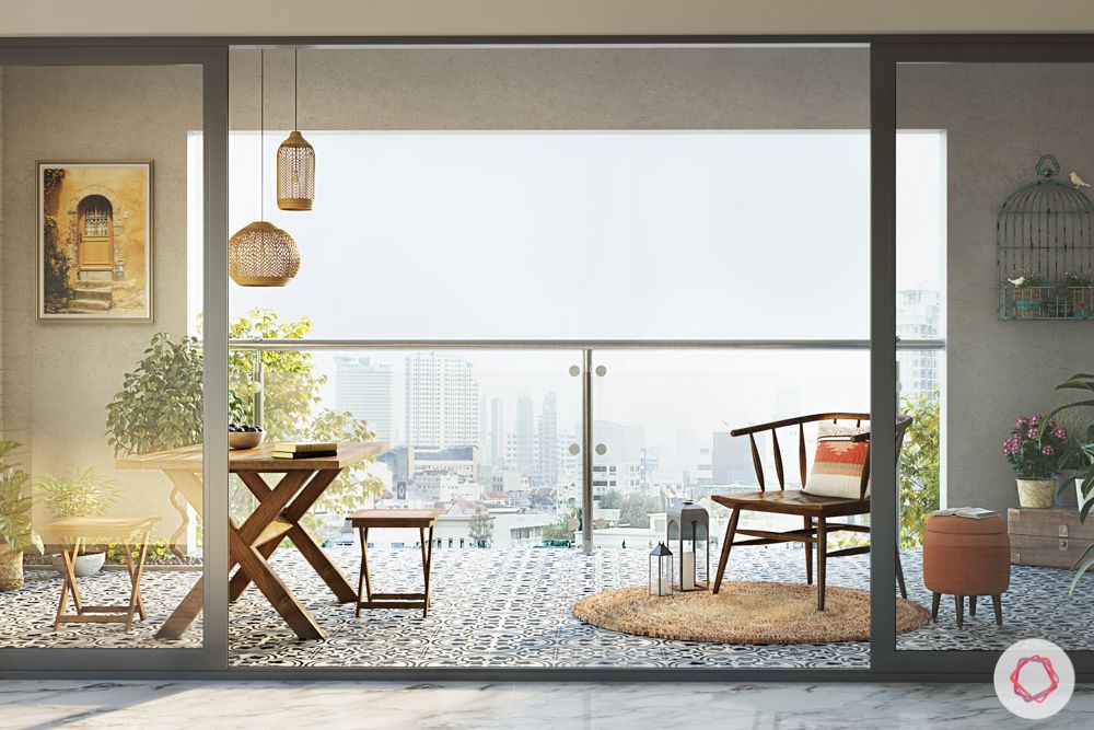 huma qureshi-picnic table designs-balcony seating ideas