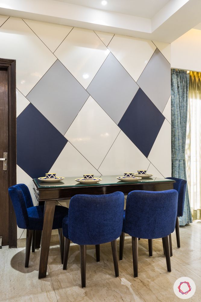 Panchsheel-Pratishtha-dining-wall-blue-white-grey