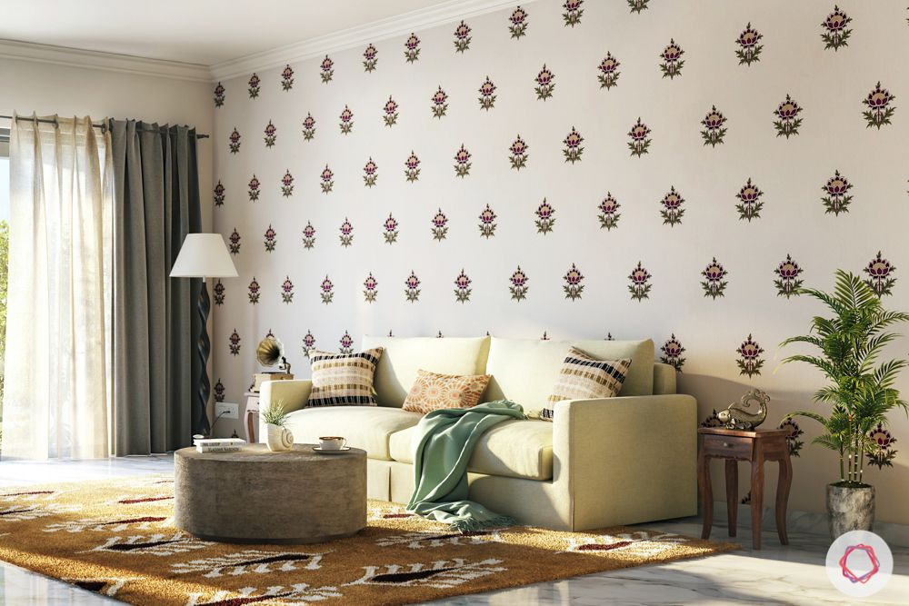 traditional interior design-wallpaper-indian motifs