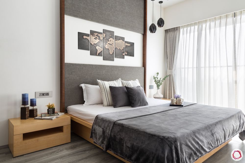 grey headboard designs-grey bedroom designs