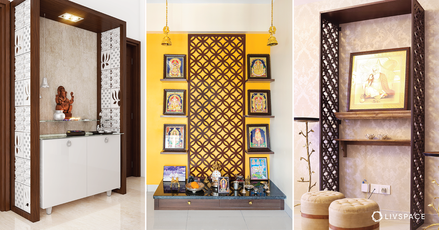 Puja Room Designs with Mesmerising Jaali Panels