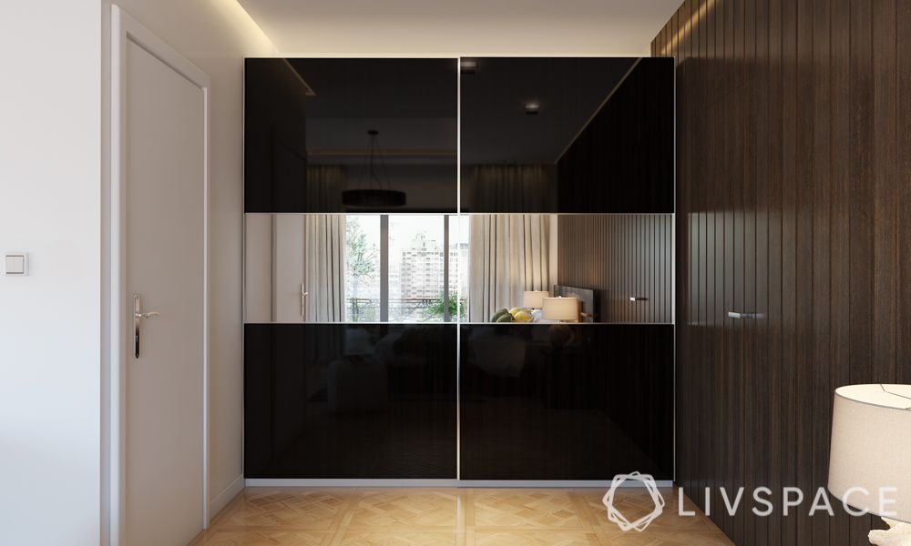 stylish-wardrobe-design-black-with-mirror-sliding-door