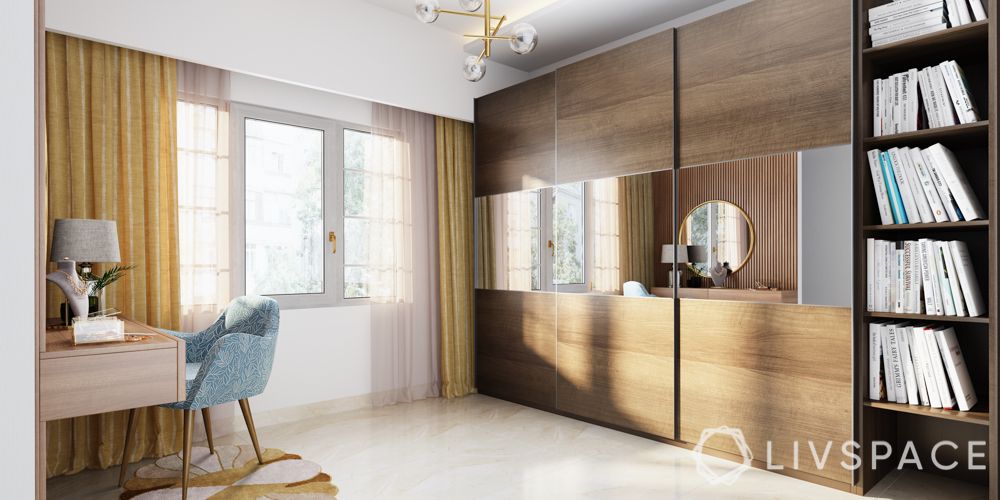 brown-wooden-sliding-wardrobe-door-with-mirror