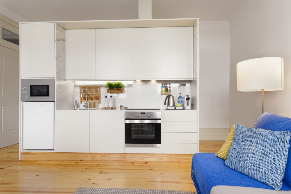 standalone-kitchenette-in-open-floor-plan
