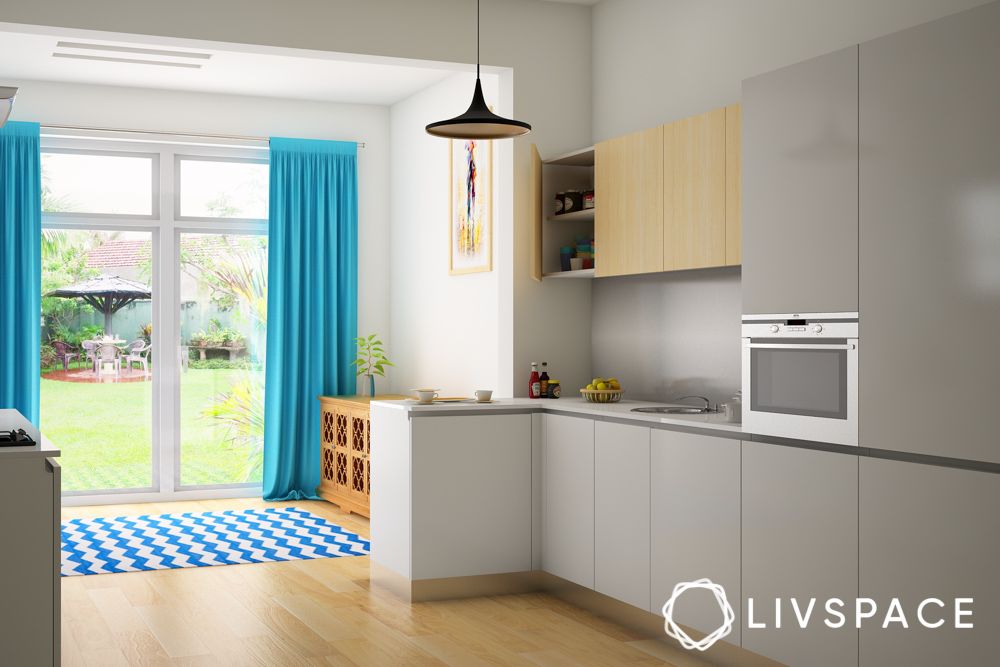 kitchenette-with-seamless-grey-cabinets