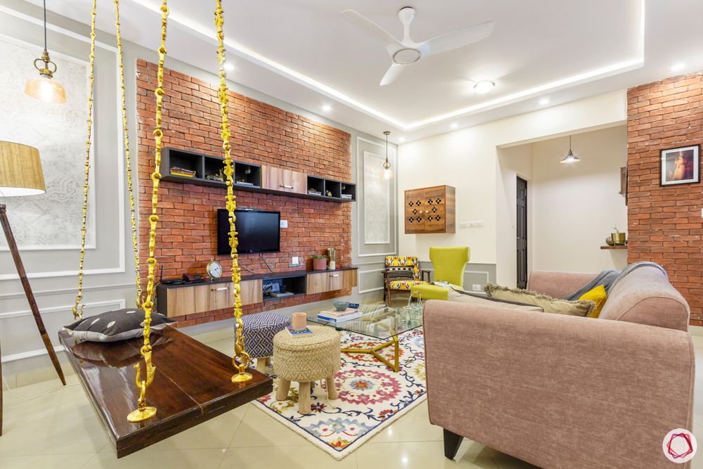 sobha-aspire-living-room-wooden-pooja-unit-ottomans